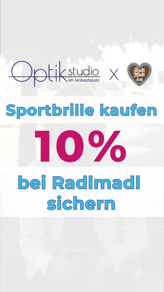 Gute Sicht gehört zum Radfahren genauso dazu wie das richtige Bike. 🚴‍♀️☀️

Deshalb machen wir gemeinsame Sache mit Radlmadl in Schrobenhausen.

Vom 01.06. bis 13.06.2026 bekommst Du beim Kauf einer evil eye Sportbrille bei uns im Optik Studio einen Vorteil bei Radlmadl:

👉 10 % Rabatt bei Radlmadl
auf Zubehör, Werkstatt und sogar auf Bikes.

Perfekt, wenn Du Dein Fahrrad-Setup für den Sommer aufrüsten willst – mit klarer Sicht, gutem Schutz und der passenden Beratung vor Ort.

Komm bei uns vorbei, probier Deine evil eye Sportbrille an und hol Dir Deinen Radlmadl-Vorteil dazu. 😎

📍 Optik Studio am Lenbachplatz
📍 Radlmadl Schrobenhausen

Aktionshinweis:
Gültig vom 01.06.2026 bis einschließlich 13.06.2026. Der Rabatt gilt nur beim Kauf einer evil eye Sportbrille im Optik Studio am Lenbachplatz und nur bei Radlmadl. Nicht mit anderen Aktionen, Rabatten oder Gutscheinen kombinierbar. Keine Barauszahlung möglich. Nicht rückwirkend auf bereits getätigte Käufe anwendbar. Änderungen und Irrtümer vorbehalten.