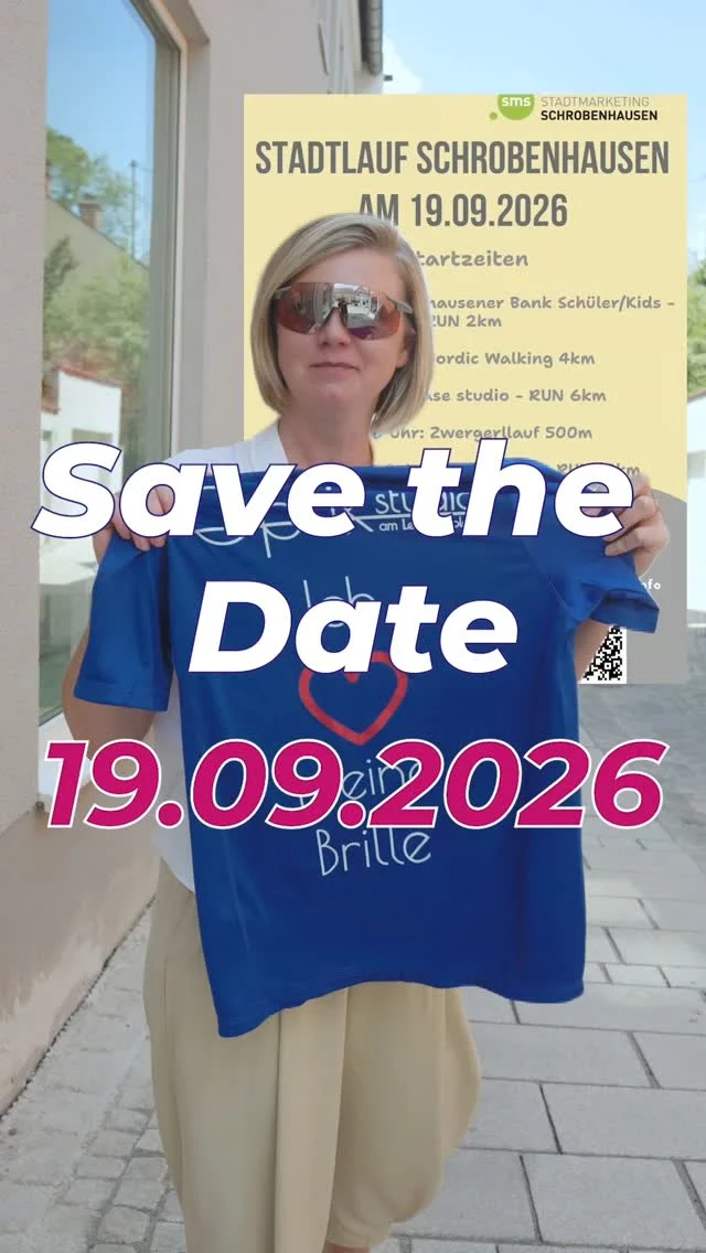 🏃‍♀️ Wir sind wieder dabei – und du? 🏃‍♂️

Am 19.09.2026 findet der Stadtlauf Schrobenhausen statt und das Optik Studio stellt wieder ein eigenes Team!

Egal, ob du läufst, walkst oder einfach Spaß an Bewegung hast – wir freuen uns über jeden, der gemeinsam mit uns an den Start geht. 💙

Also: Schuhe schnüren, trainieren und Teil unseres Teams werden!

📅 Stadtlauf Schrobenhausen
📍 19. September 2026

👉 Melde dich bei uns im Optik Studio an oder sprich uns einfach an. Wir freuen uns auf einen sportlichen Tag mit dir!