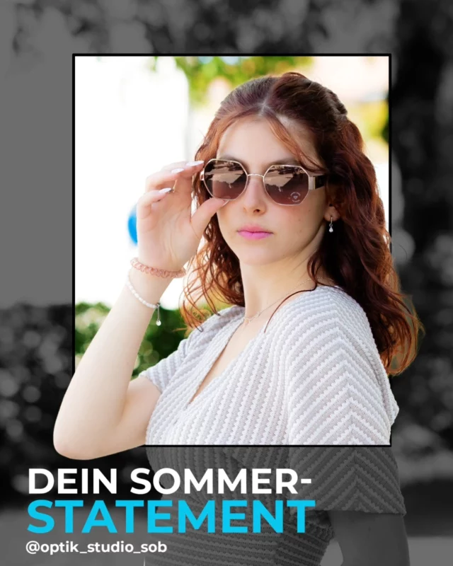 ☀️ Sommer trifft Statement: Etnia Barcelona 🕶️

Handgefertigt in Barcelona, bekannt für kräftige Farben und Charakter. Mit deiner Stärke oder Kontaktlinsen. 

Diese sechseckige Form ist genau das Extra, das jeden Sommer-Look aufwertet. ✨
Ob beim Bummeln durch Schrobenhausen oder im Café ums Eck: Eine Sonnenbrille, die Persönlichkeit zeigt – und deine Augen schützt.

👉 Komm vorbei und probier deinen neuen Sommer-Begleiter bei uns auf – wir beraten dich gern 💙

📍 Lenbachstraße 16, Schrobenhausen