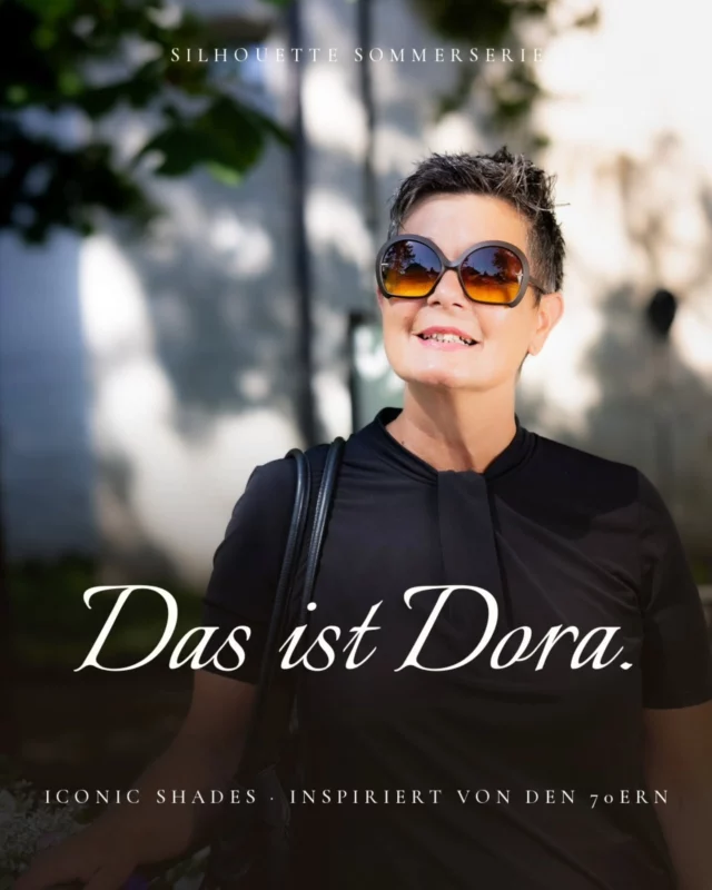 Diese Brille hat einen Vornamen 💙.

Dora – benannt nach Dora Demmel, der Silhouette-Designerin, die in den 70ern Sonnenbrillen entwarf, wie sie noch niemand gesehen hatte: groß, mutig, unübersehbar. Getragen von den Ikonen einer Ära, in der alles möglich schien.

Heute kehrt dieses Design zurück. Federleicht, in warmen Sommertönen von Creme bis Mocha Mousse – und mit dem gelb-braunen Verlaufsglas, das schon damals Kult war.

Dora One bis Four: jetzt bei uns, zusammen mit der ganzen Silhouette-Kollektion. Aber nur bis 29. August.

@silhouetteeyewear